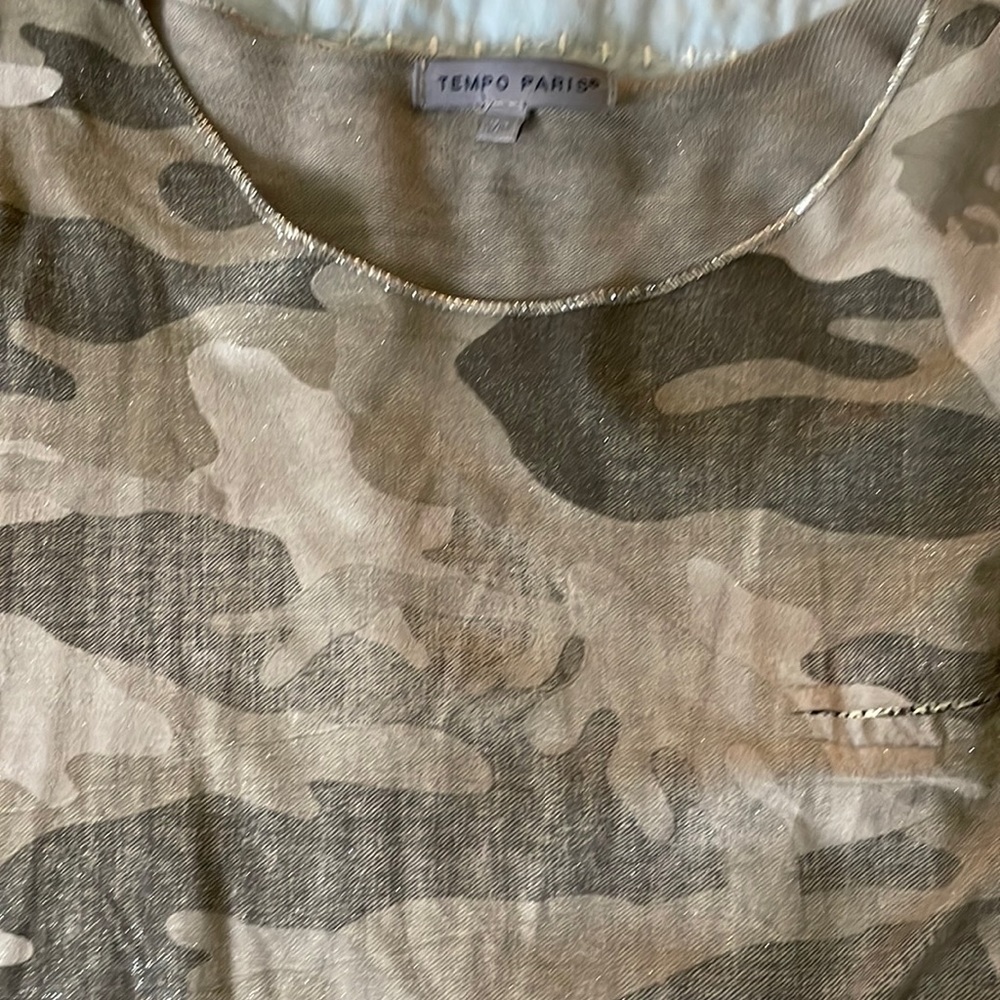 Sparkly camo top